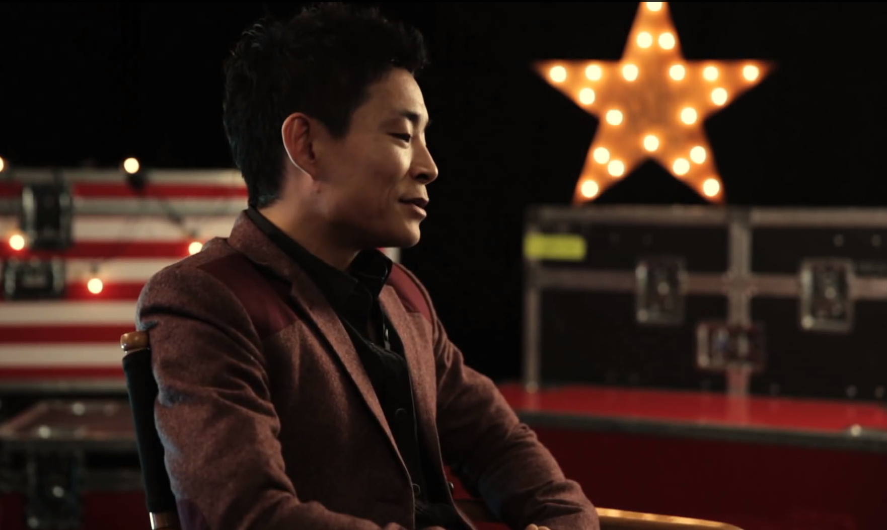 Vintage Marquee Lights star sign on the set of America's Got Talent