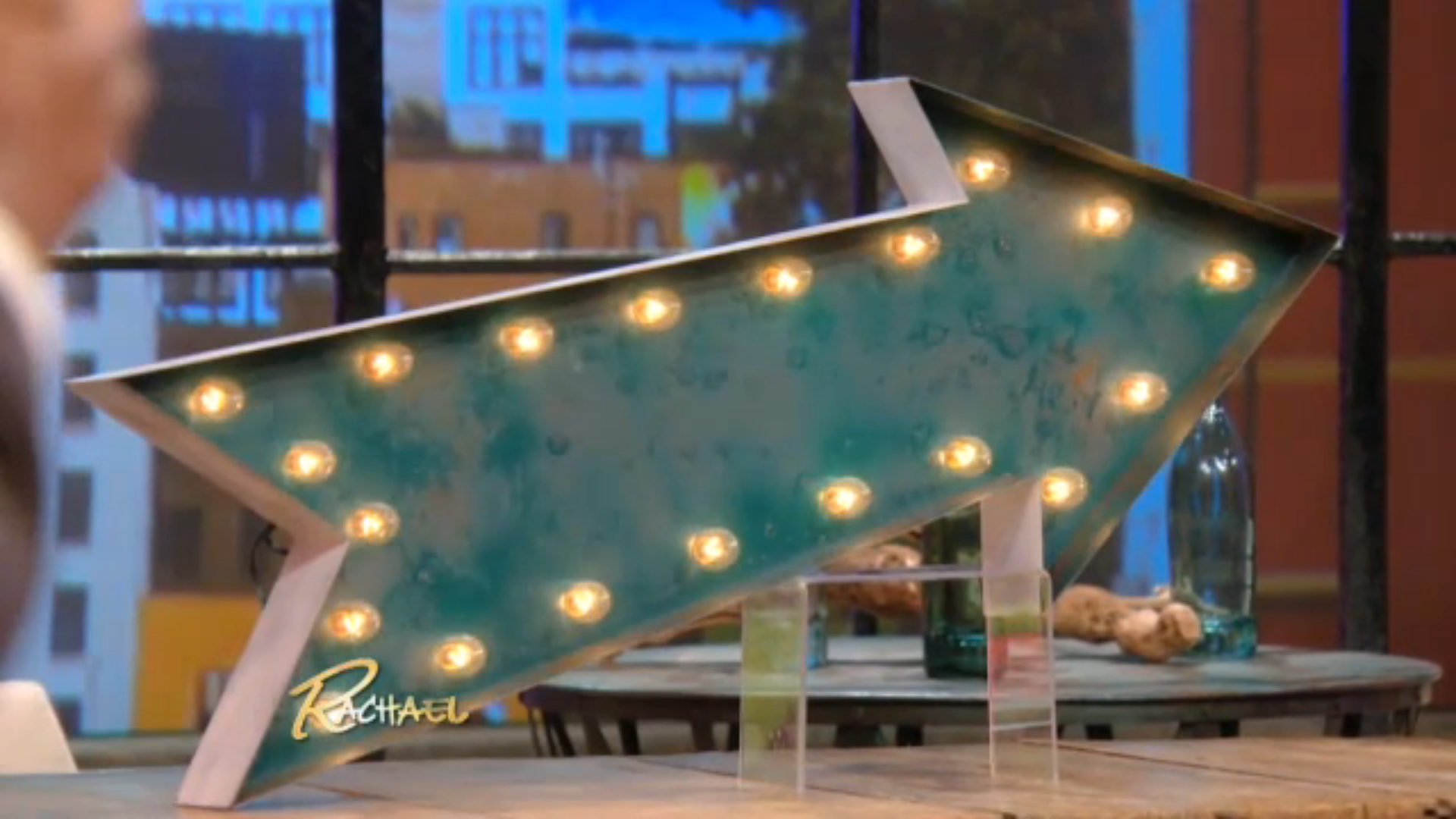 Vintage Marquee Lights arrow sign featured on The Rachael Ray Show